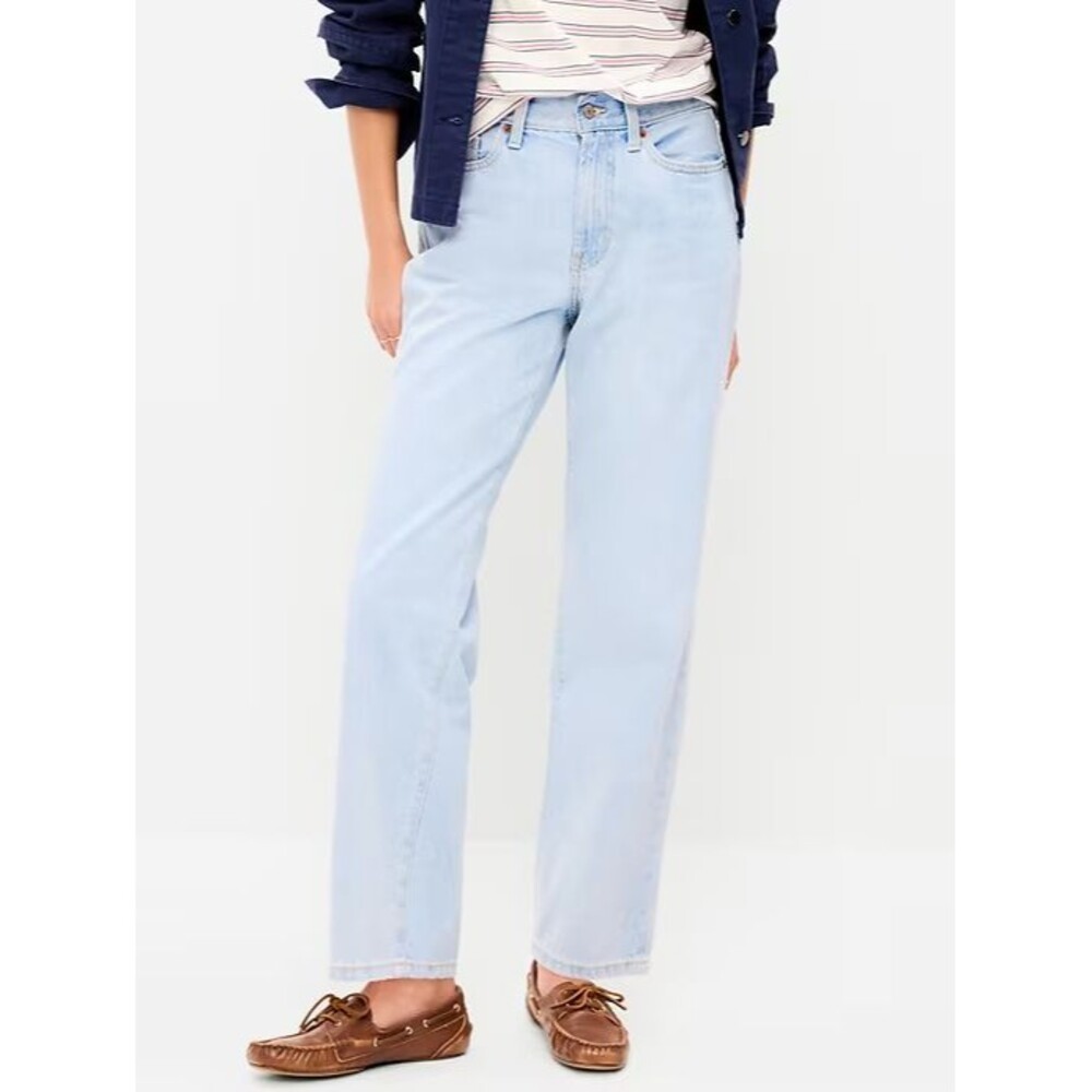 Old Navy OG Loose Rigid Jeans Womens 6 Blue Light Wash NEW